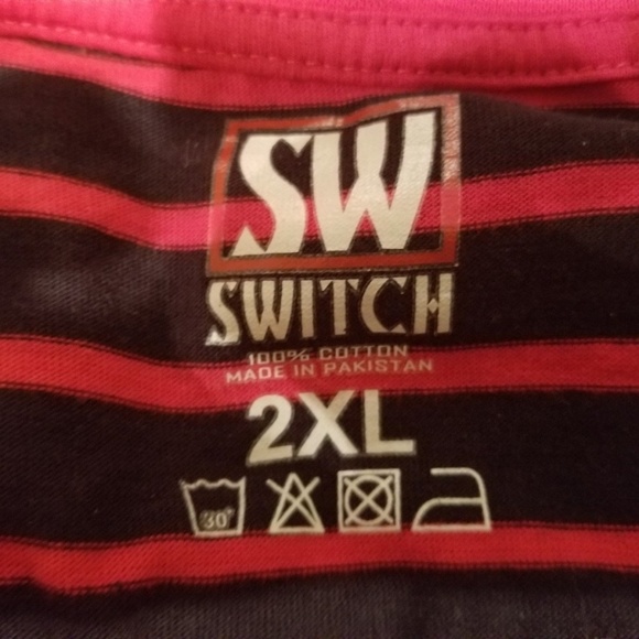 Red, Navy, and White Striped Shirt - Picture 2 of 2